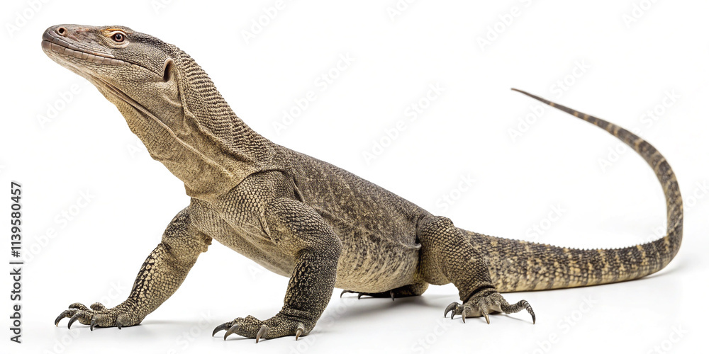 Obraz premium Front View of a Monitor Lizard: A Unique Pet