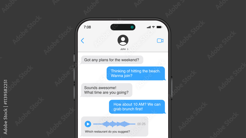 Smartphone Chatting SMS Template: Mobile Phone Dialogue Bubbles and Chat Icon Symbols. Vector. Smartphone Chatting SMS Template: Mobile Phone Dialogue Bubbles and Chat Icon Symbols. Vector.
