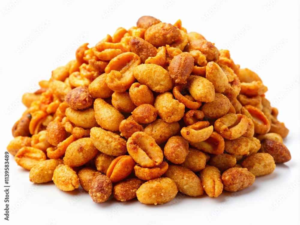 Roasted Peanuts Close-up, Indian Snacks, Crispy Namkeen Roasted Peanuts Close-up, Indian Snacks, Crispy Namkeen