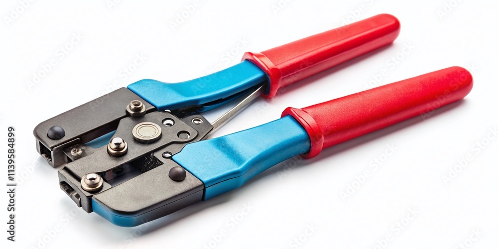 Tilt-Shift Crimping Tool for Phone & Computer Plugs - Isolated Tilt-Shift Crimping Tool for Phone & Computer Plugs - Isolated