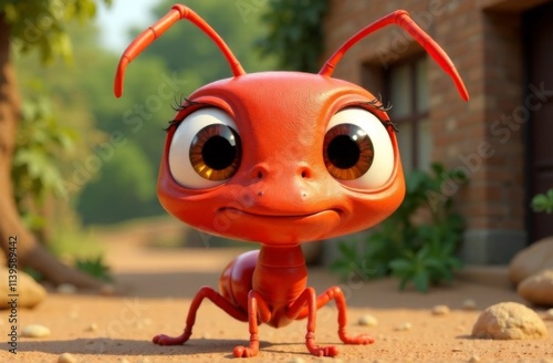 3d red ant