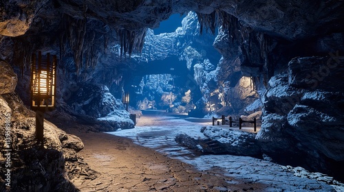 Magnificent View of the Devetaki Cave, Bulgaria photo