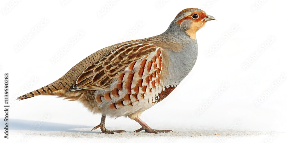 Full Body Front View of Partridge Bird Full Body Front View of Partridge Bird