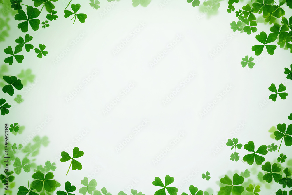 clover leaf background with copy space in the center for st. patrick's day clover leaf background with copy space in the center for st. patrick's day