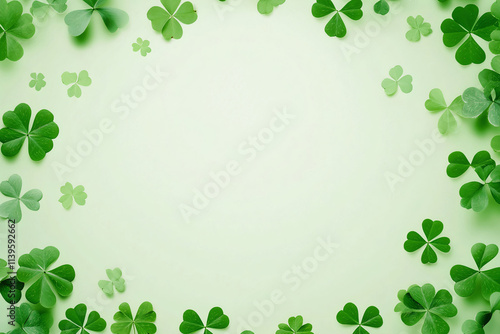 clover leaf background with copy space in the center for st. patrick's day