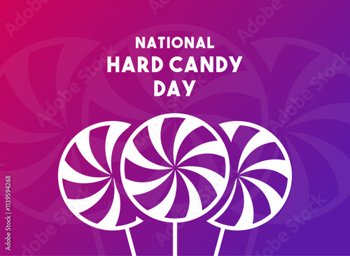 National Hard Candy Day. Gradient background.