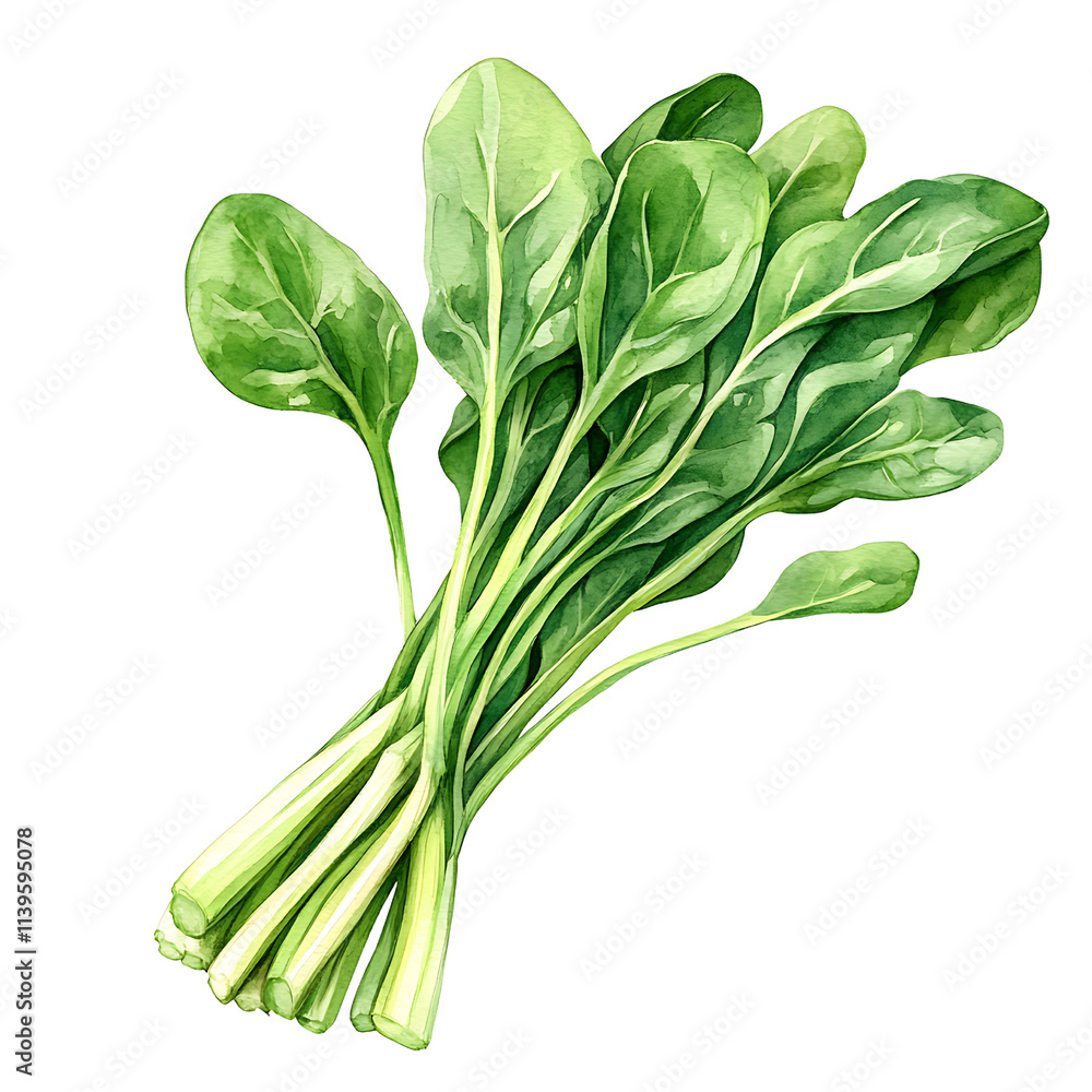 Fresh green spinach leaves with vibrant colors and healthy appearance Fresh green spinach leaves with vibrant colors and healthy appearance