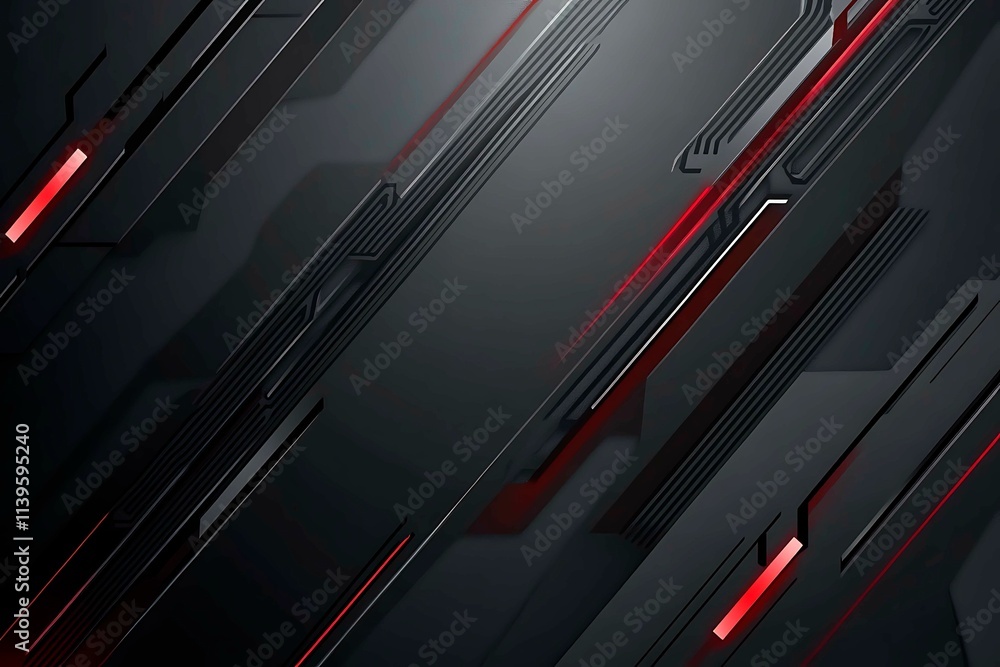 Dynamic technology-inspired abstract background with sharp red, black, and silver lines, creating a sleek and futuristic digital design. Dynamic technology-inspired abstract background with sharp red, black, and silver lines, creating a sleek and futuristic digital design.
