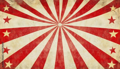 Vintage Red and White Sunbu...