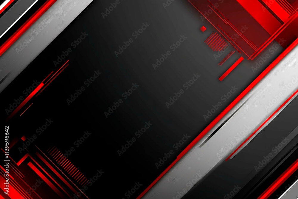 Dynamic technology-inspired abstract background with sharp red, black, and silver lines, creating a sleek and futuristic digital design. Dynamic technology-inspired abstract background with sharp red, black, and silver lines, creating a sleek and futuristic digital design.