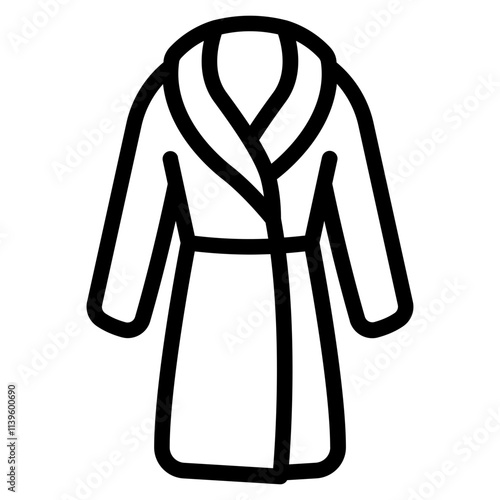 Bathrobe Line Icon