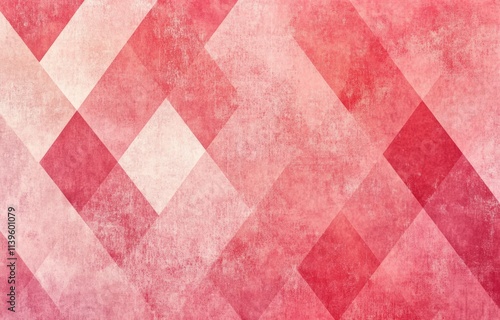 Abstract Pink and White Geo...