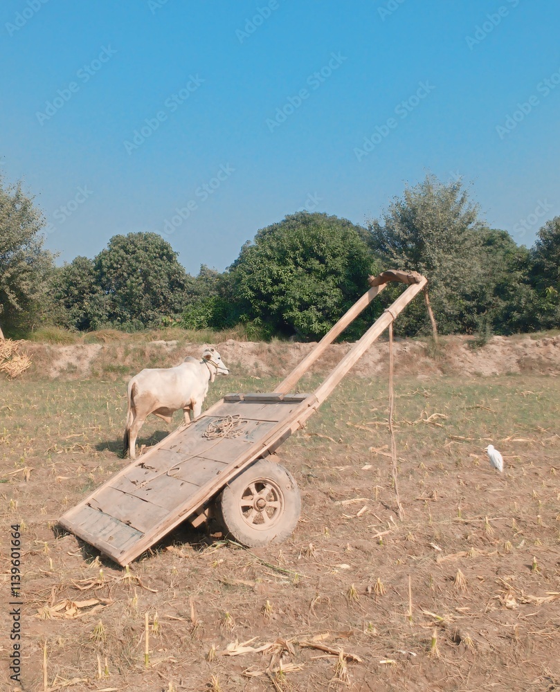 Obraz premium wheelbarrow with hay
