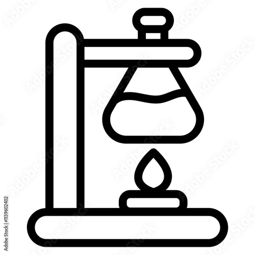 Bunsen burner Line Icon