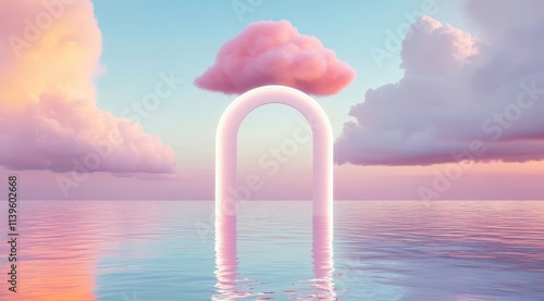Pastel Cloudscape Archway O...