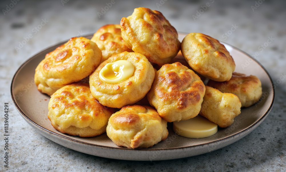Poffertjes with Butter and Syrup