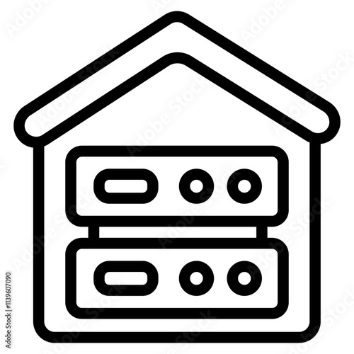 Data warehousing Line Icon