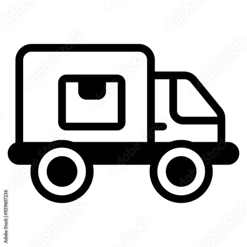 Delivery truck Glyph Icon