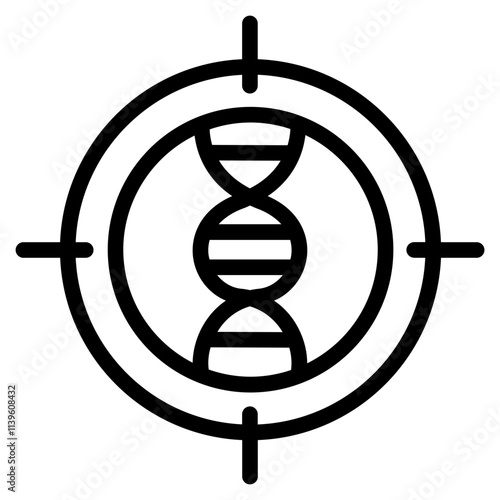 DNA sequencer Line Icon