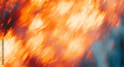 Abstract Fiery Orange and B...
