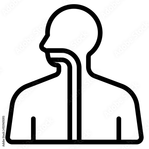 Esophagus Line Icon