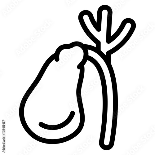 Gallbladder Line Icon