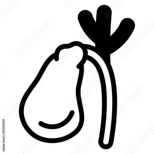 Gallbladder Glyph Icon