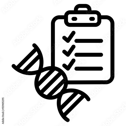 Genetic testing Line Icon