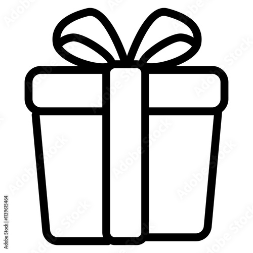 Gift Box Line Icon