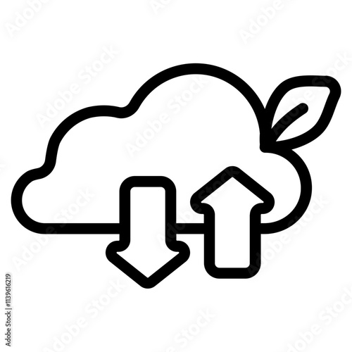 Greenhouse gas reduction Line Icon