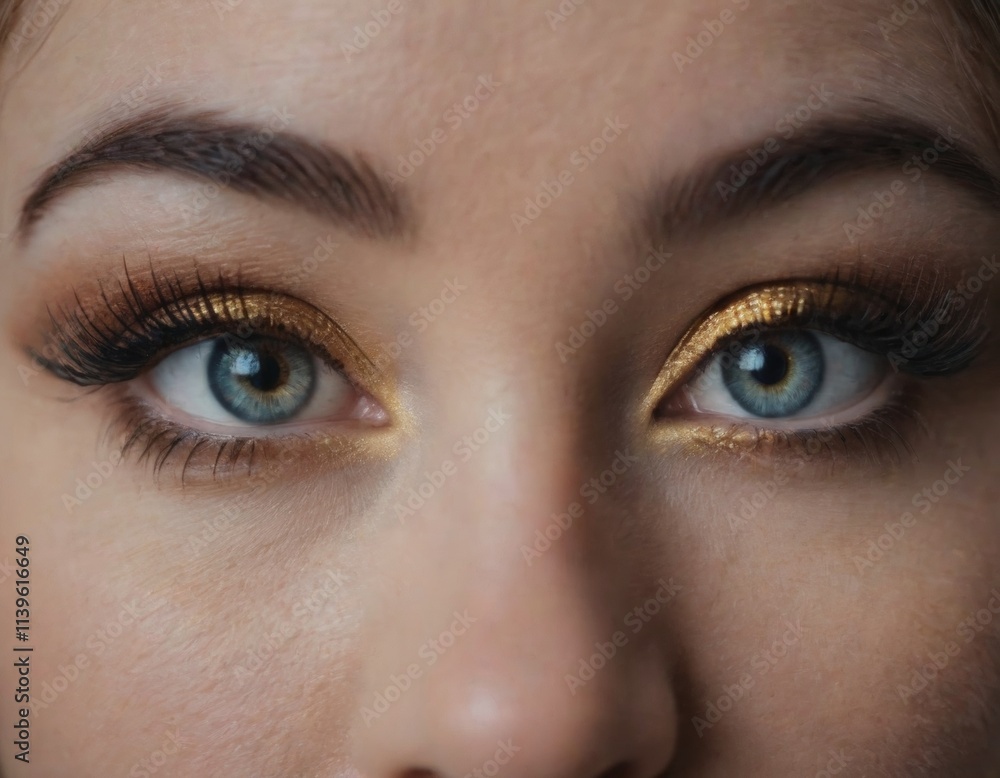 female eye close up, realistic illustration female eye close up, realistic illustration