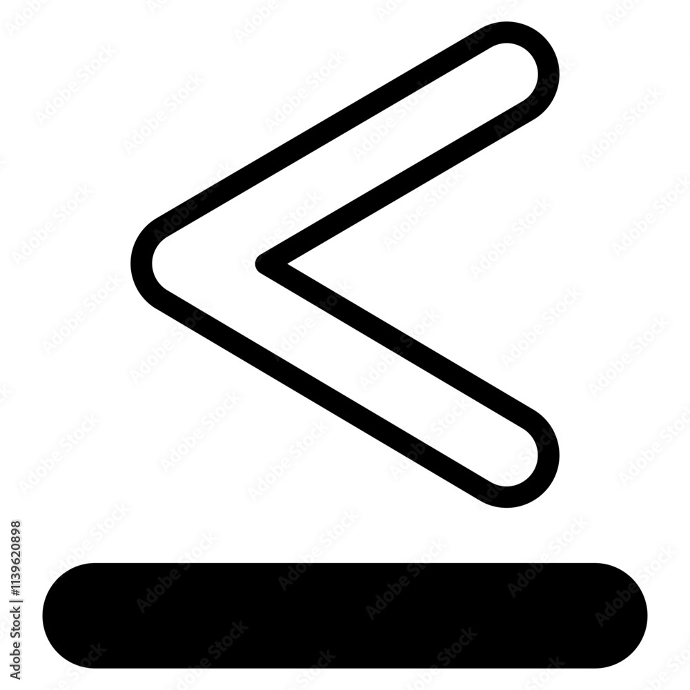 Less than sign Glyph Icon Less than sign Glyph Icon
