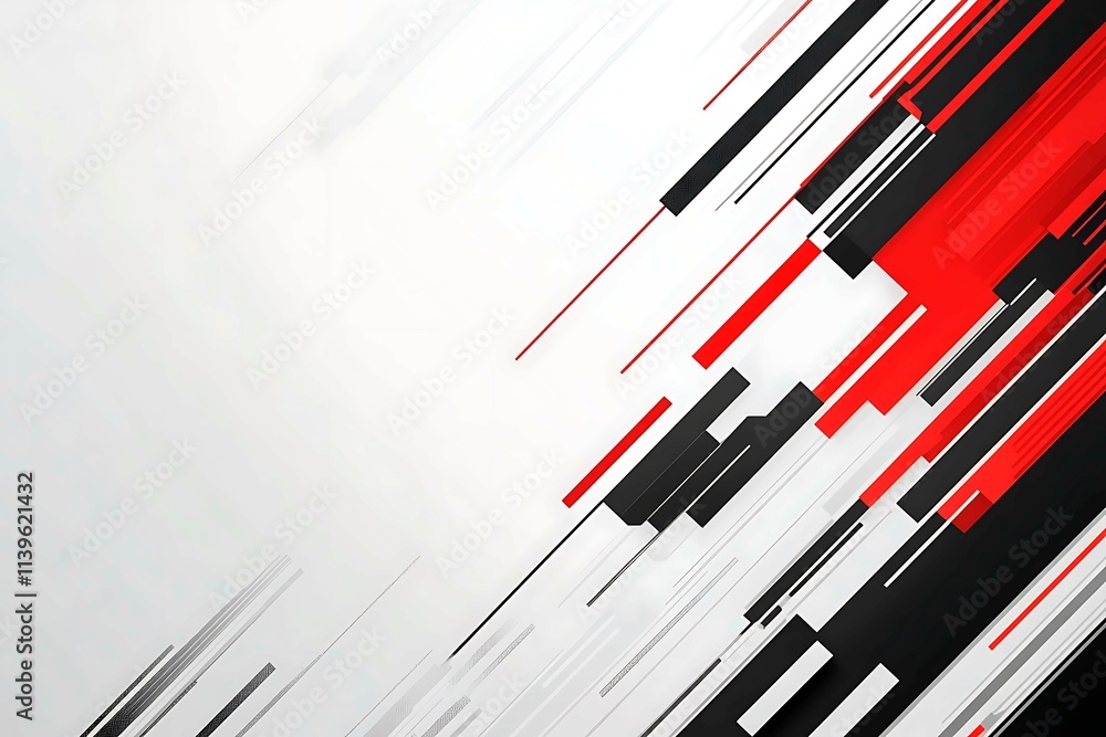 Dynamic technology-inspired abstract background with sharp red, black, and silver lines, creating a sleek and futuristic digital design. Dynamic technology-inspired abstract background with sharp red, black, and silver lines, creating a sleek and futuristic digital design.