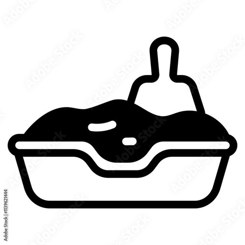 Litter box Glyph Icon