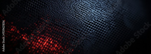 Abstract Dark Textured Surface With Red Glowing Highlights photo