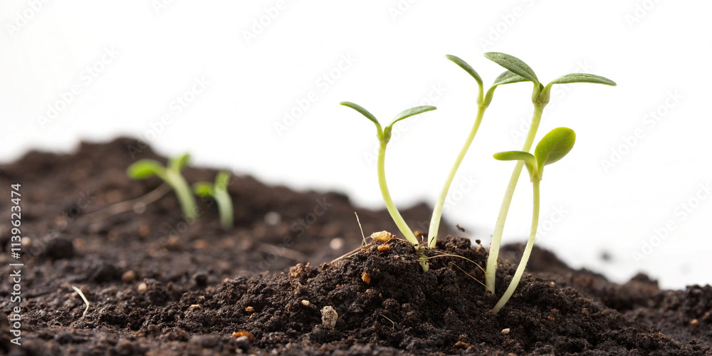 Seeds Sprouting in Soil Seeds Sprouting in Soil