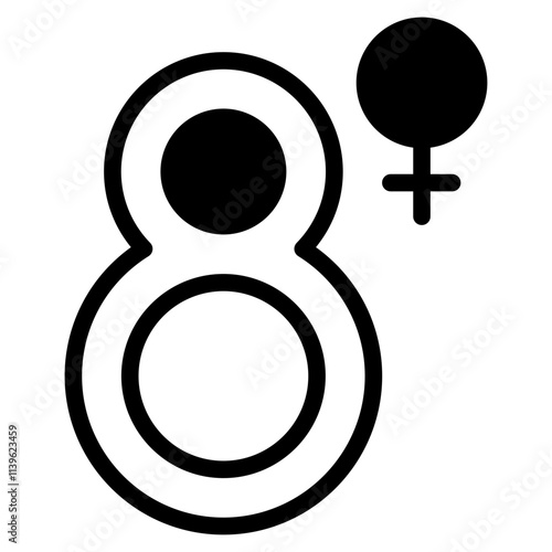 March 8th Glyph Icon