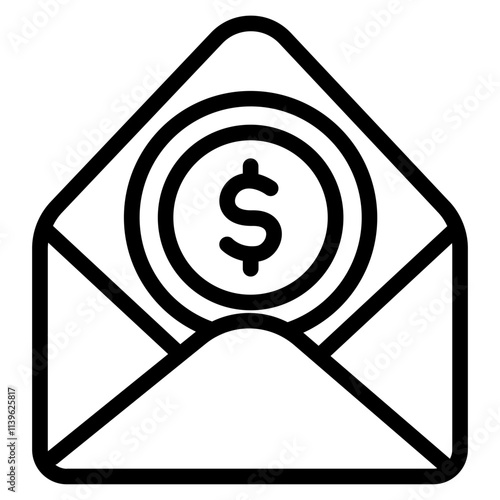 Money donation Line Icon
