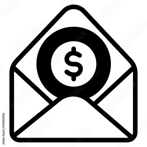 Money donation Glyph Icon