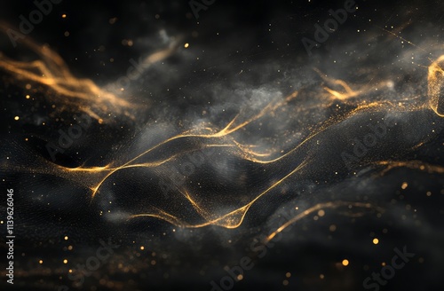 Golden Particles Flowing Th...