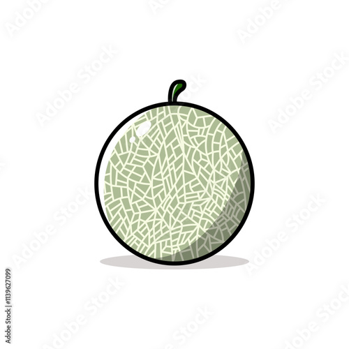 melon on white background