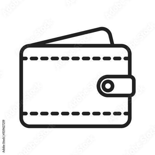 Wallet icon vector image. Suitable for mobile apps, web apps and print media.