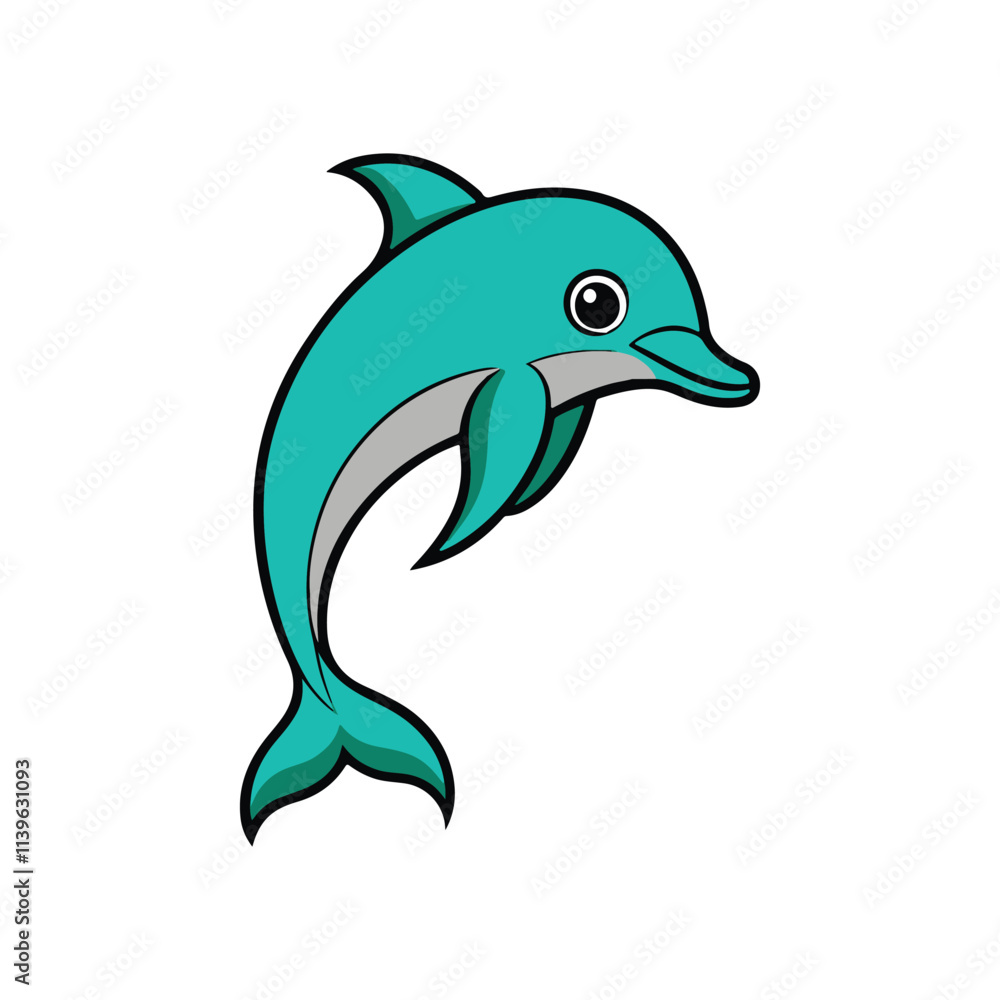 Line Art Dolphin Silhouette for Creative and Marine Designs Line Art Dolphin Silhouette for Creative and Marine Designs