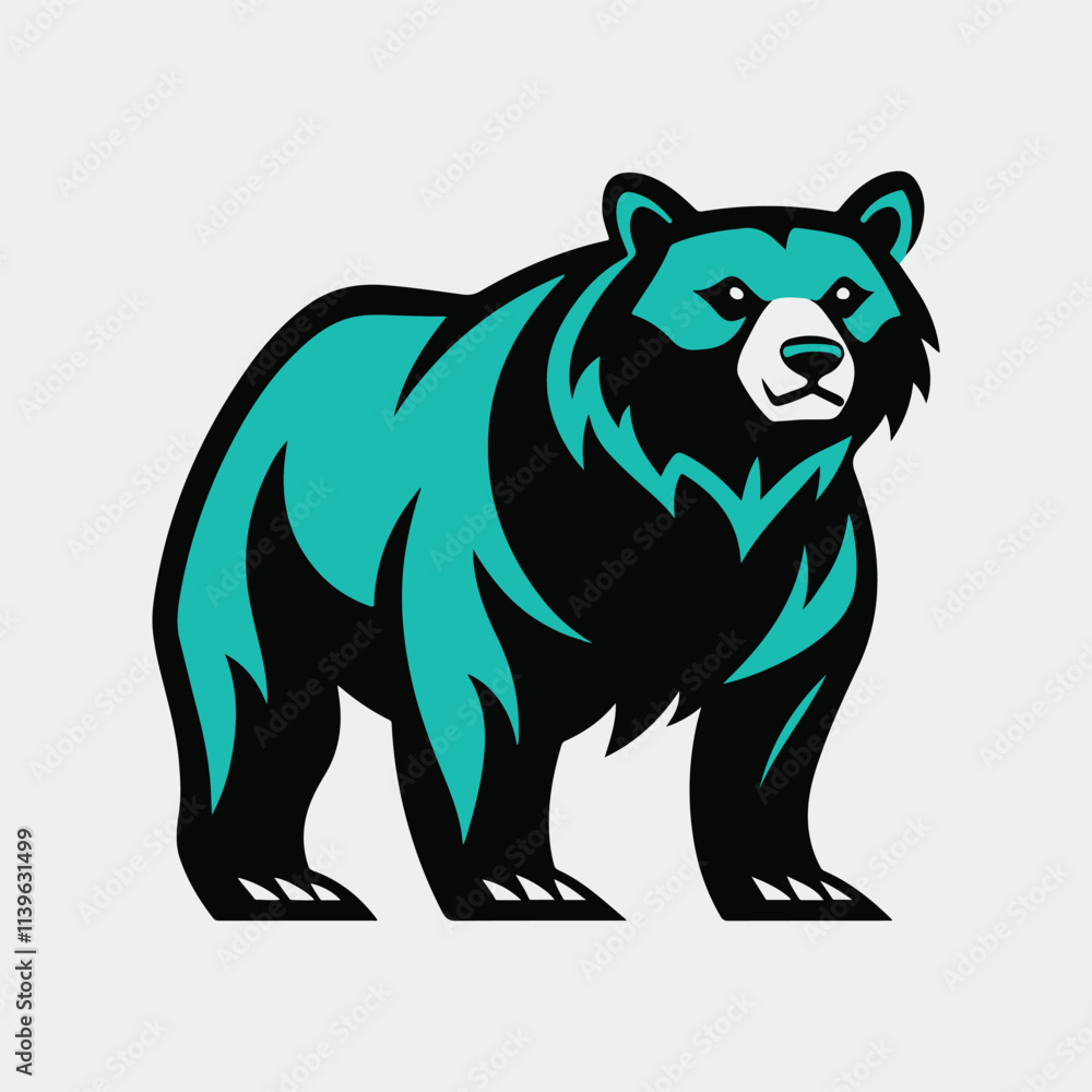 Fototapeta premium Grizzly Bear Silhouette Designs for Wildlife and Creative Projects