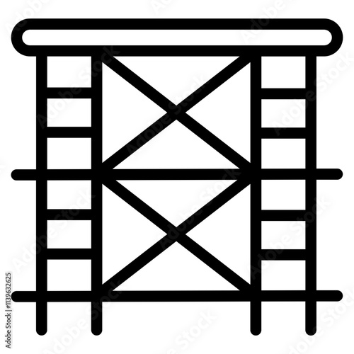 Scaffold Line Icon