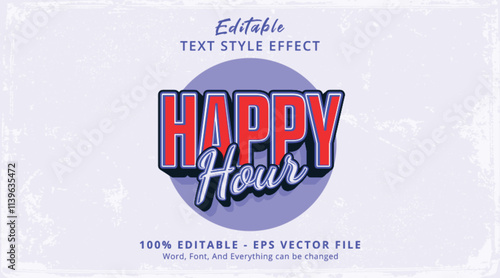 Happy Hour Editable Text Effect