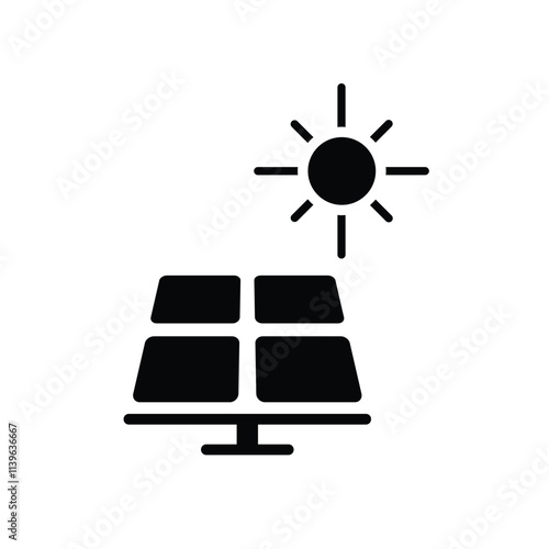 solar panel icon.  solar energy framework. green energy icon. Collection of renewable energy, ecology and green electricity icons. solid design style. vector design