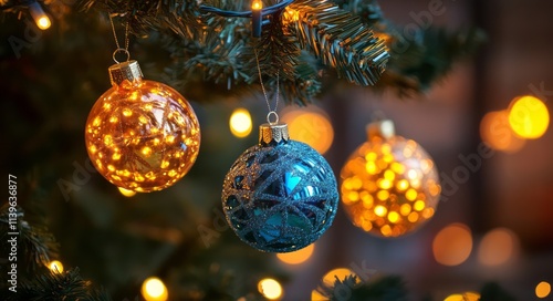 Christmas tree ornaments gl...