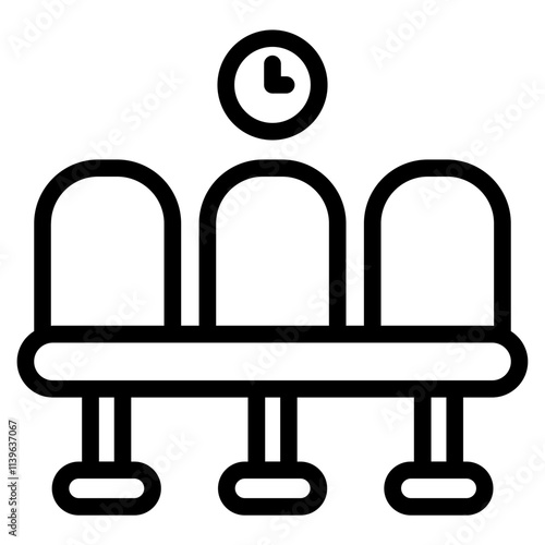 Waiting area Line Icon