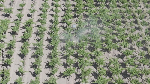 Wallpaper Mural tractor fumigating vineyards in Argentina dlog without editing Torontodigital.ca